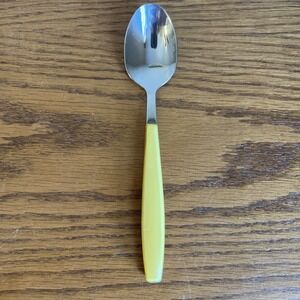 Fiesta JAMBOREE Stainless Homer Laughlin Cambridge Silverware Yellow Teaspoon 7"